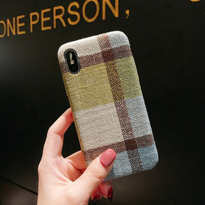 Plush Cloth Grid iphone8