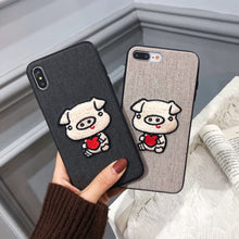 Load image into Gallery viewer, Cute cartoon 3d Embroidery iphone8