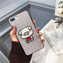 Load image into Gallery viewer, Cute cartoon 3d Embroidery iphone8