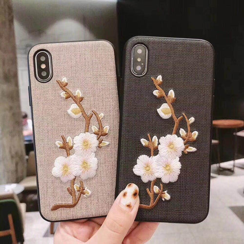 3d Embroidery flower iphone8